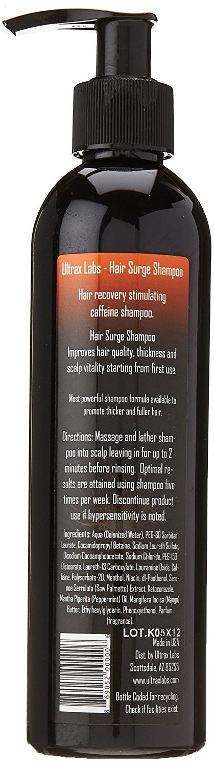 Ultrax Labs Hair Surge | Caffeine Hair Loss Hair Growth Stimulating Shampoo 8 oz: Beauty