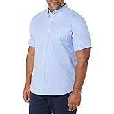 Amazon Essentials Men's Slim-Fit Short Sleeve Stretch Oxford Shirt with Pocket