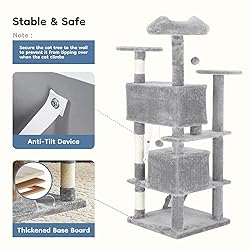 DUMOS 54-inch Indoor Cat Tree Tower –Multi-Level