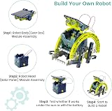 ACELIFE Solar Robot Kit 12-in-1 STEM Toy 190 Parts Age 8-12 Green view 3