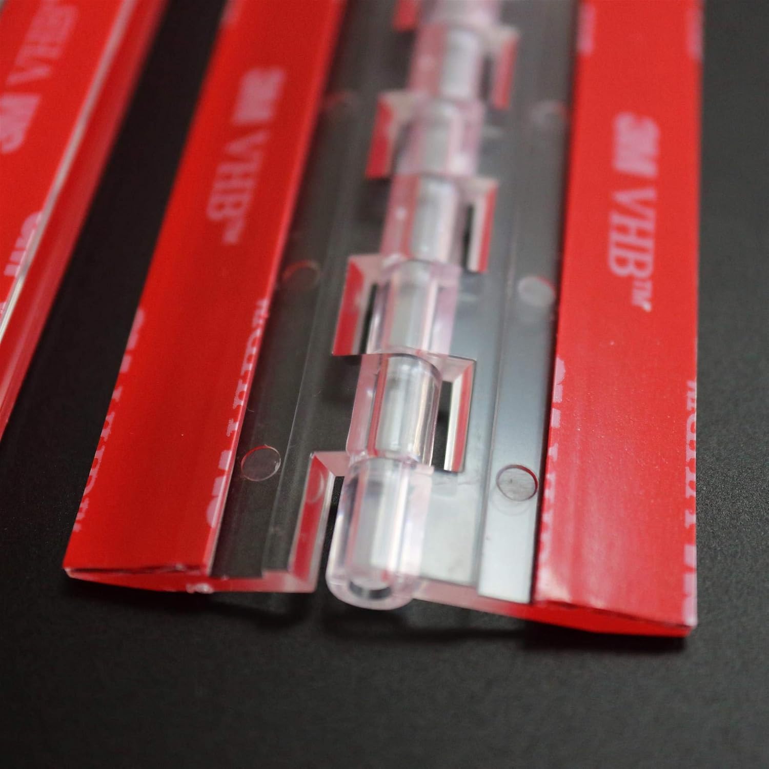 4X Acrylic Piano Hinges - No Glue Required. Transparent Clear Plastic 75mm - Image 5