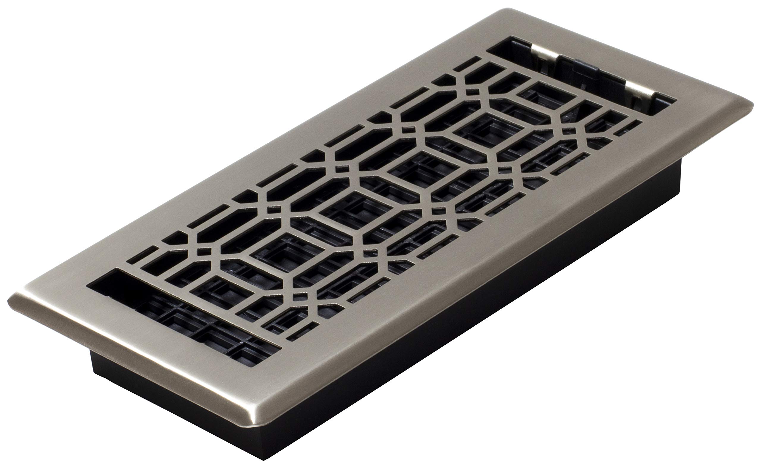 Photo 1 of Decor Grates NGH410-NKL New Gothic Floor Register, 4 x 10 Inches, Plated Nickel