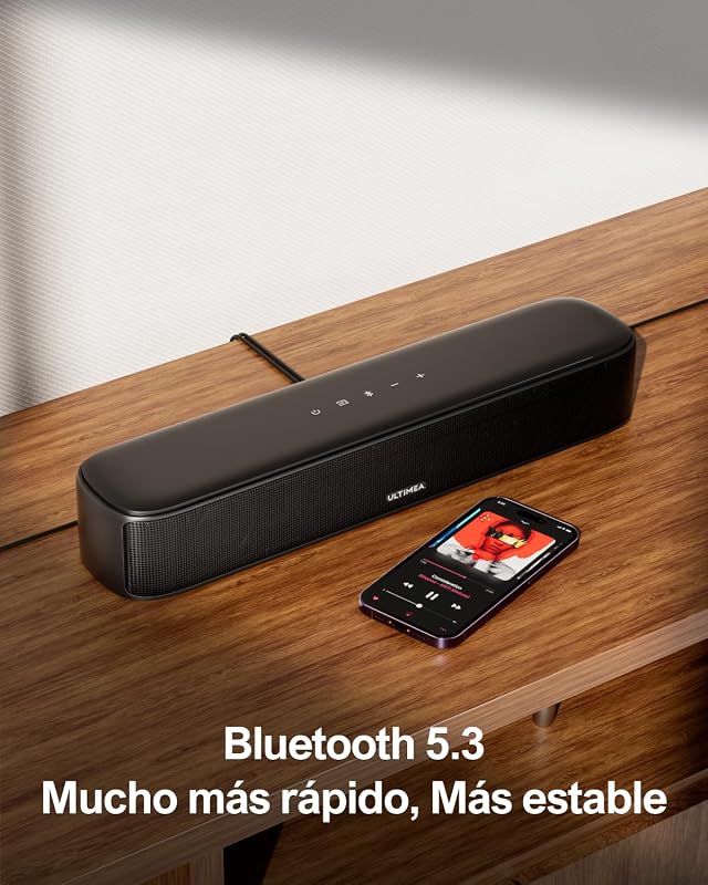 Barra de Sonido 7.1 Canales para TV, Sistema de Sonido Envolvente para Cine en Casa, 4 Altavoces Envolventes, Subwoofer de 4", Control por App, Ecualizador Ajustable, Bluetooth 5.3, Aura A40