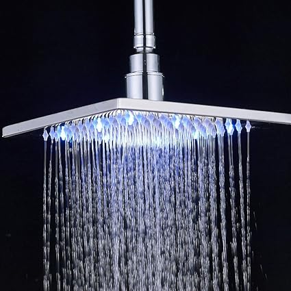 Ochoos Brushed Nickel Led 8 Brass Shower Head Ceiling Wall Mount