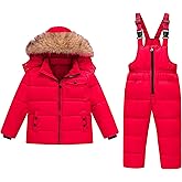 Hecxagd Toddler Snow Suit, Girls & Boys Snowsuit Toddler, Infant Baby Snow Suit, Kids Winter Coat and Snow Pants Set 2-6T