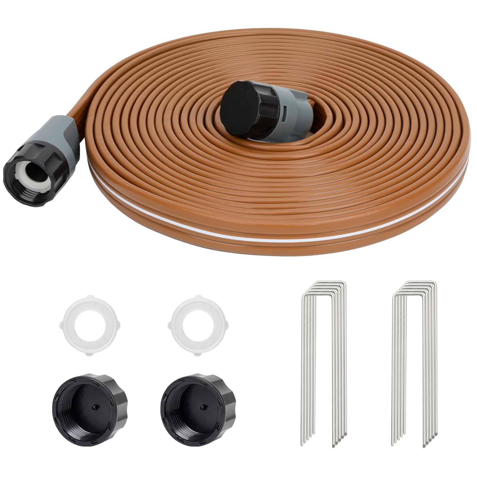 Photo 1 of LINEX Sprinkler Soaker Hose 30 ft for Garden, Watering Hose with Holes, High-Efficiency Sprinklers System for Lawn and Garden with Staples