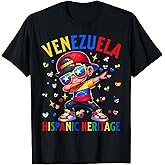 Hispanic Heritage Month Venezuela Flag Venezuelan Boy Kids T-Shirt