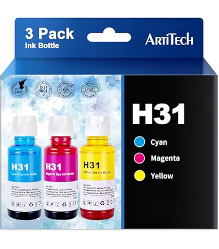 ATTA 31 32XL Ink Bottle Set Replacement for HP 32XL 31 Ink Work