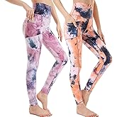 ROSA JUNIO High Waist Leggings with Pockets for Women, Stretch Workout Leggings Exercise Athletic Yoga Pants