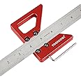 TOOLCOOL Circle Center Finder Tool Woodworking Centering Tool 45 Degree Angle Maker Draw Scribe Line Ruler Aluminum Alloy