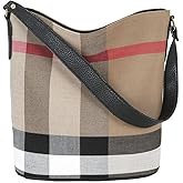 Tote Bag for Women plaid purse Designer Handbags Plaid Womens Purses and Bucket bag Canvas tote handbags black shoulder women designer