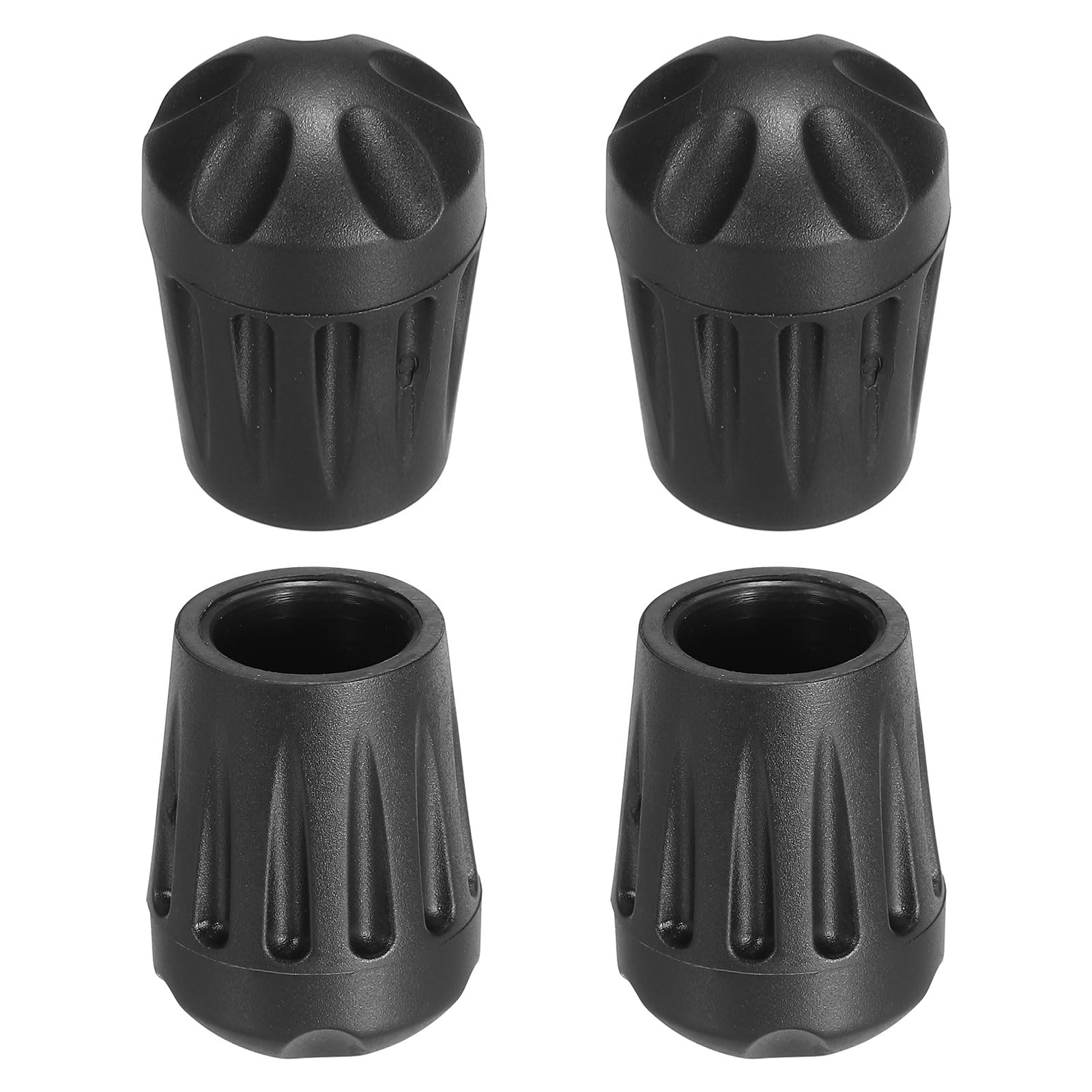 Photo 1 of PATIKIL 0.55 Inch Chair Feet Replacement, 4 Pack Non-Slip Plastic Outdoor Camping Chair Leg Tips Cap Folding Chair Legs Floor Protectors Fit for 0.55" Chair Feet, Black