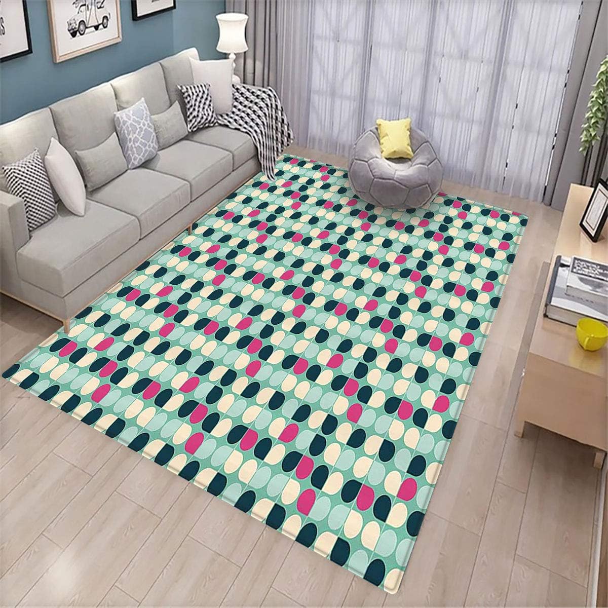 Colorful Household Decorative Floor mat Retro Vintage