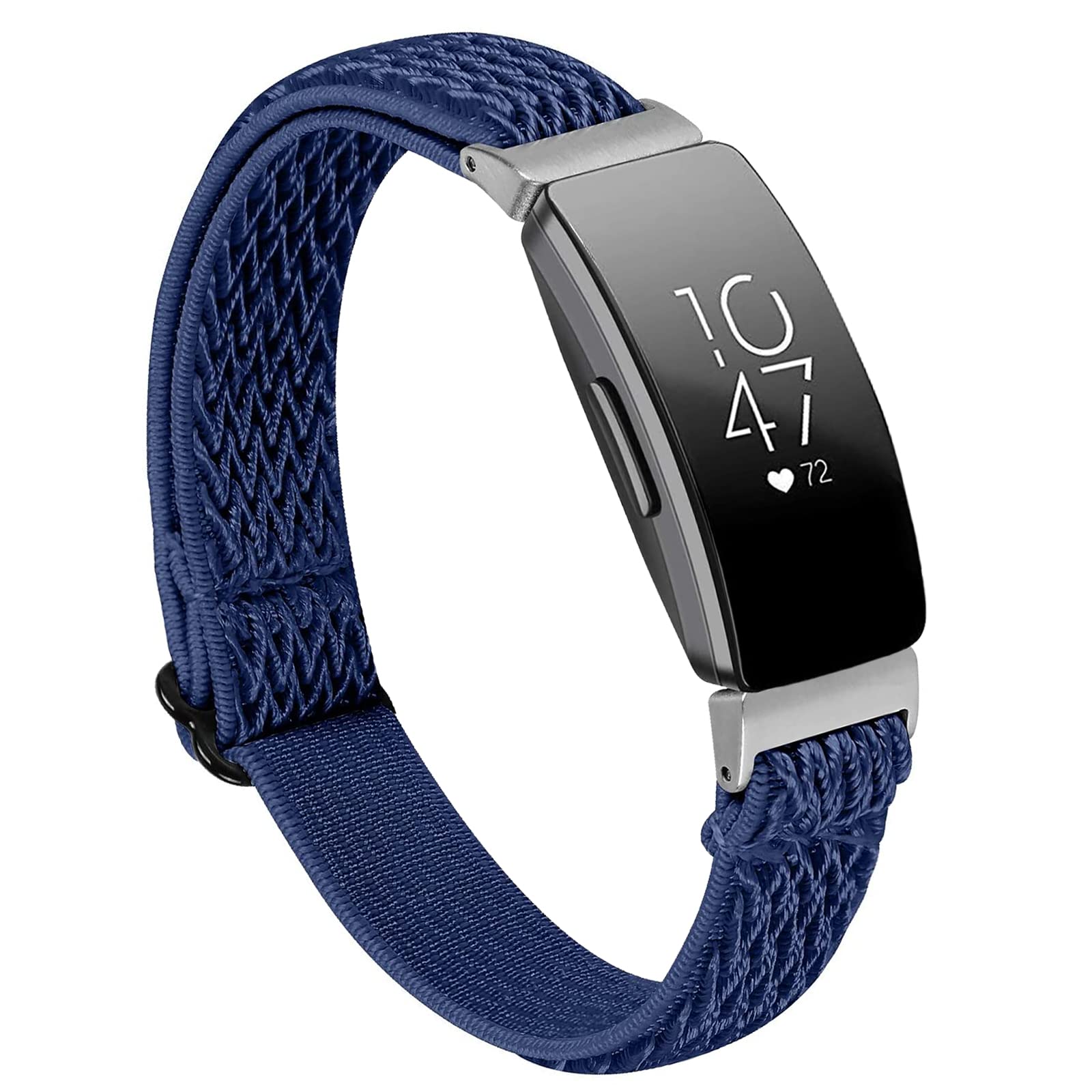 Miimall Sport Strap Compatible with Fitbit Inspire 2/Inspire HR/Inspire, Soft Nylon Elasticity Wristband Slim Skin-Friendly Adjustable Replacement Breathable Band Women Men for Fitbit Luxe-Blue
