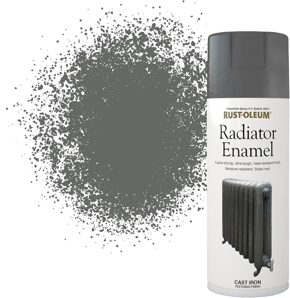 Rust-Oleum 400ml Radiator Enamel Spray Paint Aerosol Cast Iron Interior
