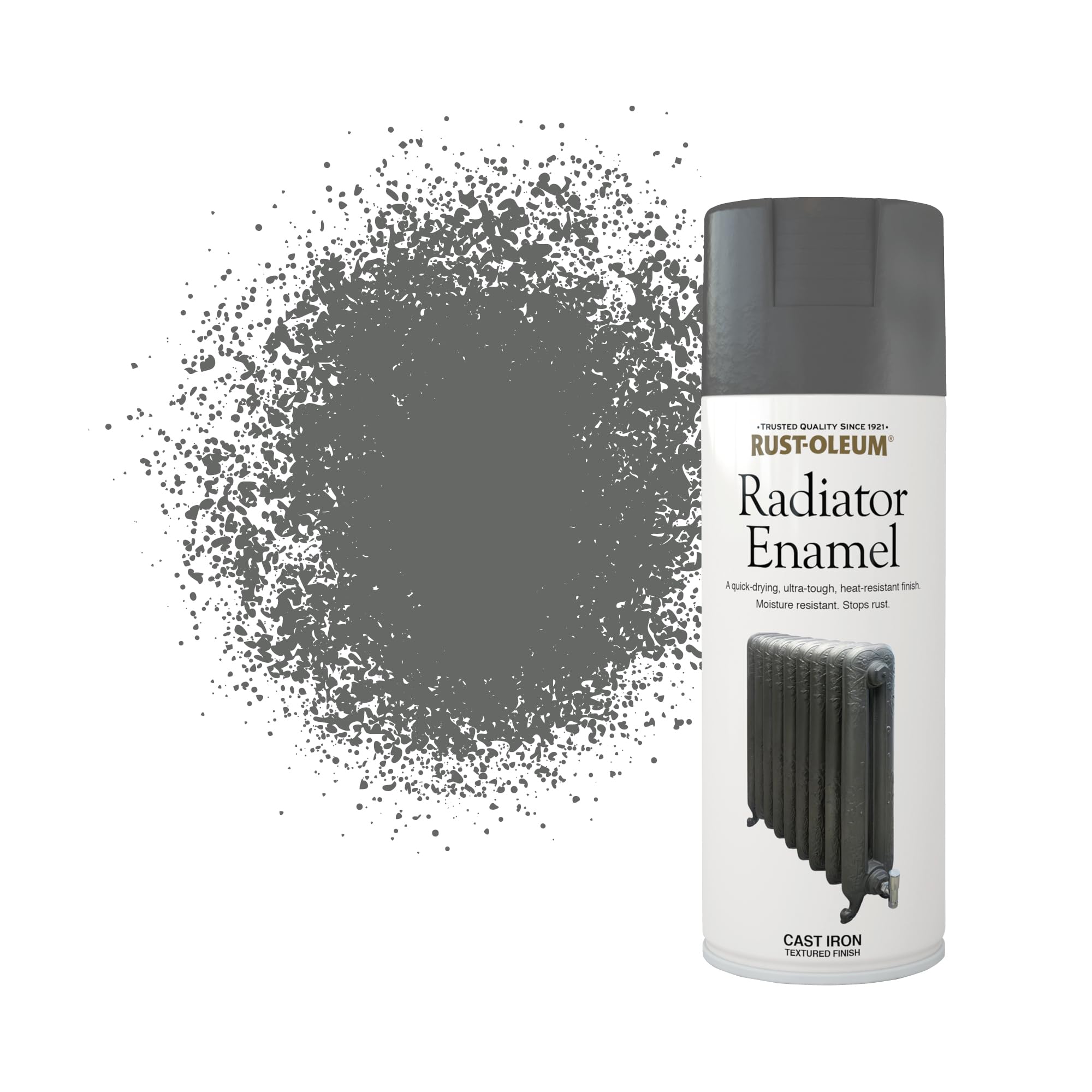 Rust-Oleum 400ml Radiator Enamel Spray Paint Aerosol - Cast Iron