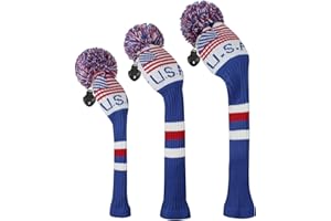 Scott Edward Golf Headcovers for Woods Set of 3 Fits Well Driver(460cc) Fairway Wood and Hybrid(UT) The Perfect Change for Golf Bag Interesting Pattern Styles