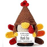 Christmas Birthday Gifts for Kids,Mini Cute Handmade Crochet Turkey Home Desk Table Christmas Decoraions,Thank You Retirement Gifts for Teacher Coworker Friends Sisters,White Elephant Gift for Mom Dad