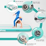 PPXIA Gymnastics Inflatable Tumbling Mat 3M-6M with Pump Green 300x100x10 cm view 6