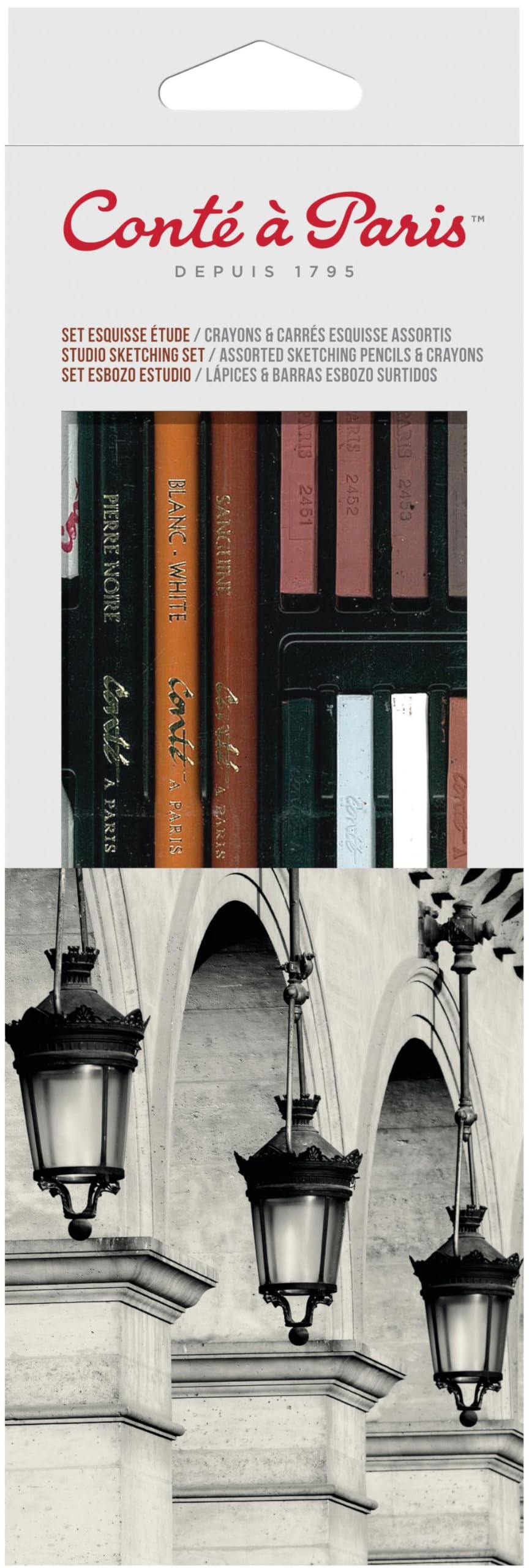 Conté à Paris Studio Sketching Pencil and Carre Crayon - Assorted Colours