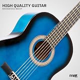 MAX SoloArt Blue Starter Acoustic Guitar Package with 6 Months Online Lessons view 8
