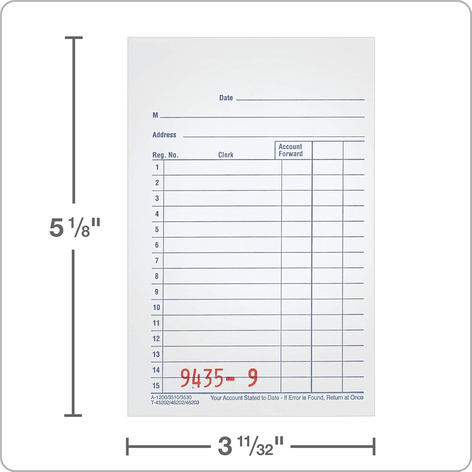 Adams General Purpose Sales Book, 2-Part, Carbonless, White/Canary, 3-11/32" x 5-5/8", 50 Sets per Book, 10 Pack (DC3510) : Blank Receipt Forms : Office Products