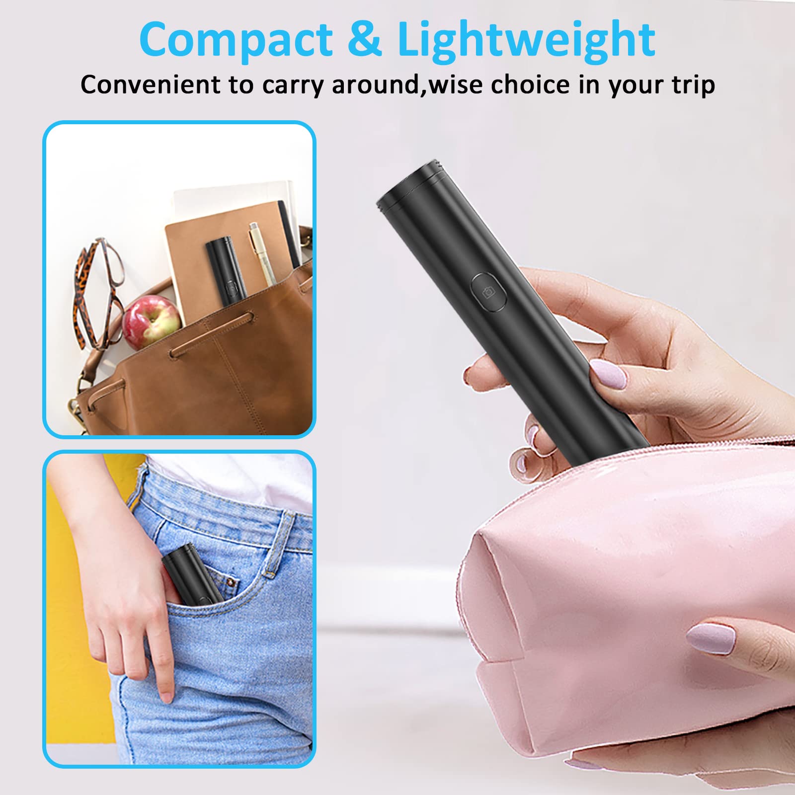 Selfie Stick Bluetooth, Lightweight Aluminum All in One Extendable Selfie Sticks Compact Design, Compatible with iPhone 17/16/15/14 Pro Max/14 Pro/14/14 Plus/13 Pro Max/13 Pro, Galaxy S22