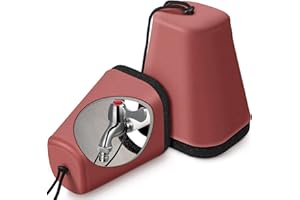 VIHOSE 2 Pcs Large Outdoor Faucet Covers for Winter 7.5 x 6.3 x 5.12 Inch Plastic Spigot Cover for Freeze Protection with Thick Foam Inside for Garden Cold Freeze Proof (Dark Red)