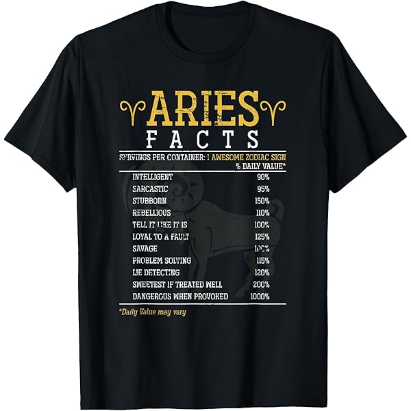 Amazon.com: ZODIAC SIGN Aries Horoscope Astrologie T-Shirt