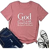 LOOKFACE Womens God is Still T Shirt Comfy Tops Graphic Tees