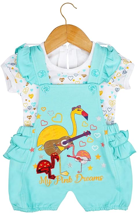 baby girl soft dungarees