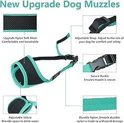 Dog Muzzle, Soft Nylon Muzzle for Small Medium