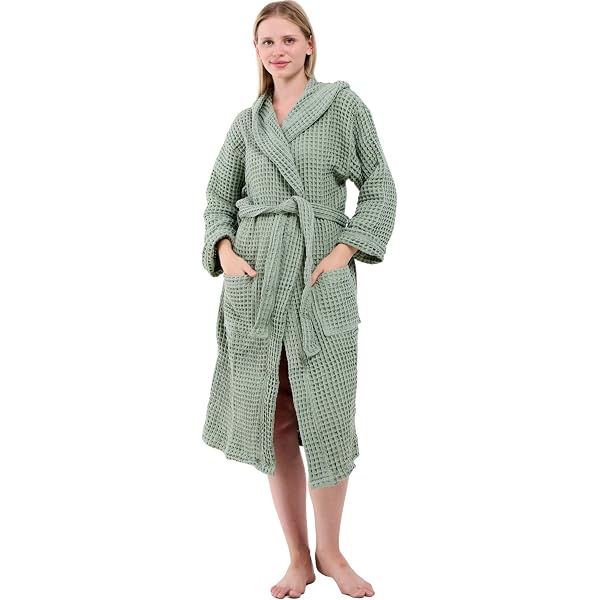 Tigeen 6 Pcs Bath Wraps For Women Waffle Spa