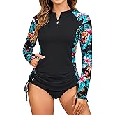 Daci Women Rash Guard Swim Shirt Long Sleeve Swimsuit UPF 50 Without Shorts Bathing Suits