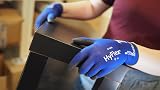 Ansell HyFlex 11-618 Mechanics Gloves PU Coated Safety Touchscreen Blue L view 4