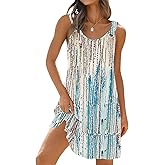 Disamer Womens Sundresses 2026 Vacation Beach Dresses Swimsuit Cover Ups Sleeveless Button Down Spring Sun Summer Dress