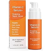 LeVaye Vitamin C Serum, Anti-Aging Face Serum – 15% Vitamin C, Ferulic Acid, Niacinamide, Hyaluronic Acid, Peptides, Ceramides – Targets Wrinkles, Fine Lines, Dark Spots, Enlarged Pores, Dry Skin