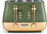 Morphy Richards Cassini 4 Slice Toaster Olive Green 800W 6 Power Levels