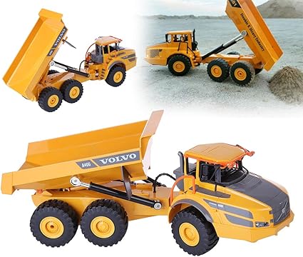 remote control dump truck and excavator