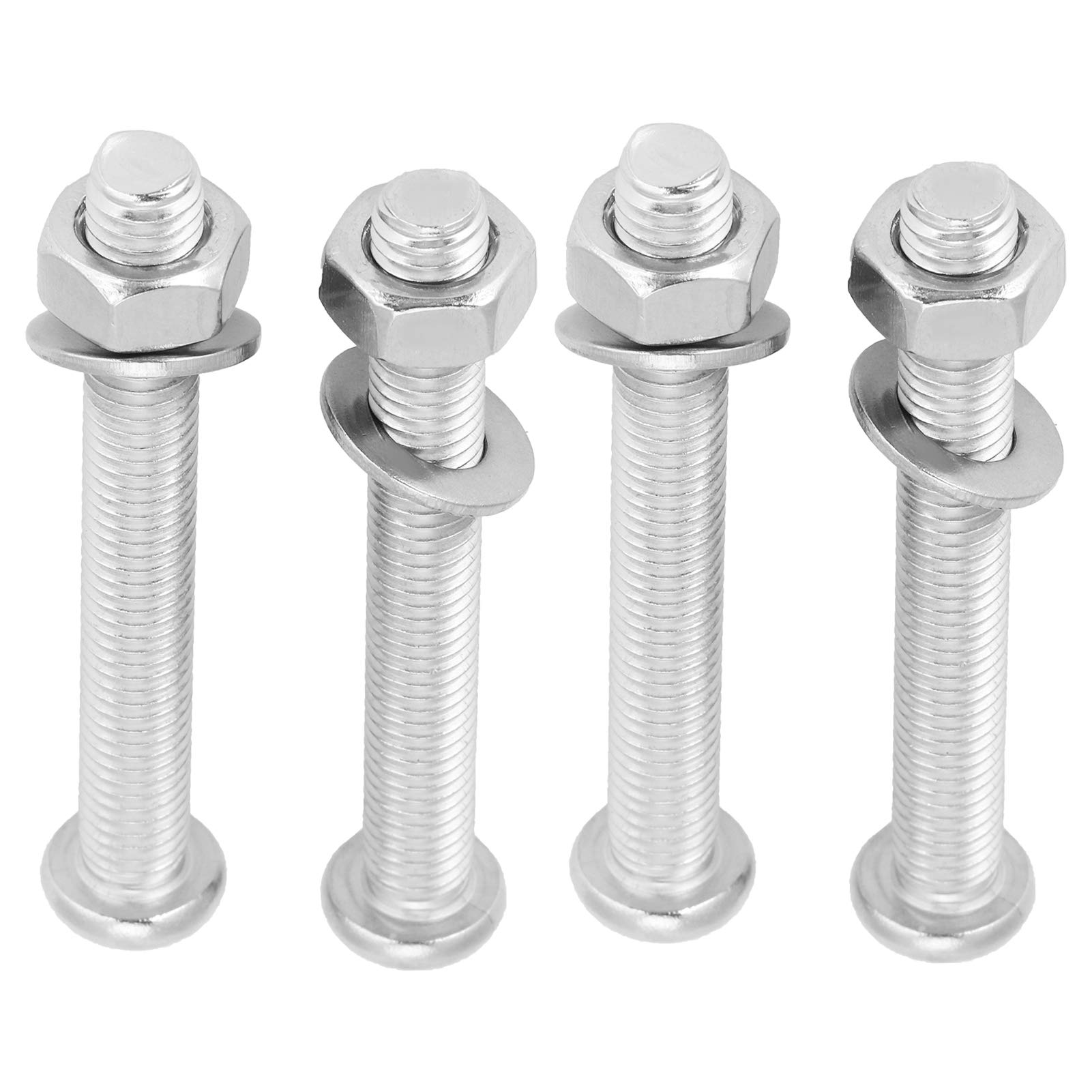 4 Sets Swimming Pool Step Fastener Bolts Nut Underwater Ladder Replacement Parts G1/8in Ladder Fastener Bolts Nut Fastener Fastener Replacemen