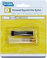 Tar Gard Permanent Filter System Reusable Cigarette Filter (1 Black Mouthpiece, 1 Clear Mouthpiece, Metal Filter)