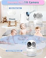 HelloBaby Baby Monitor Camera No Wifi 29 Hour 355° Pan Tilt 2x Zoom 2-Way Talk view 6