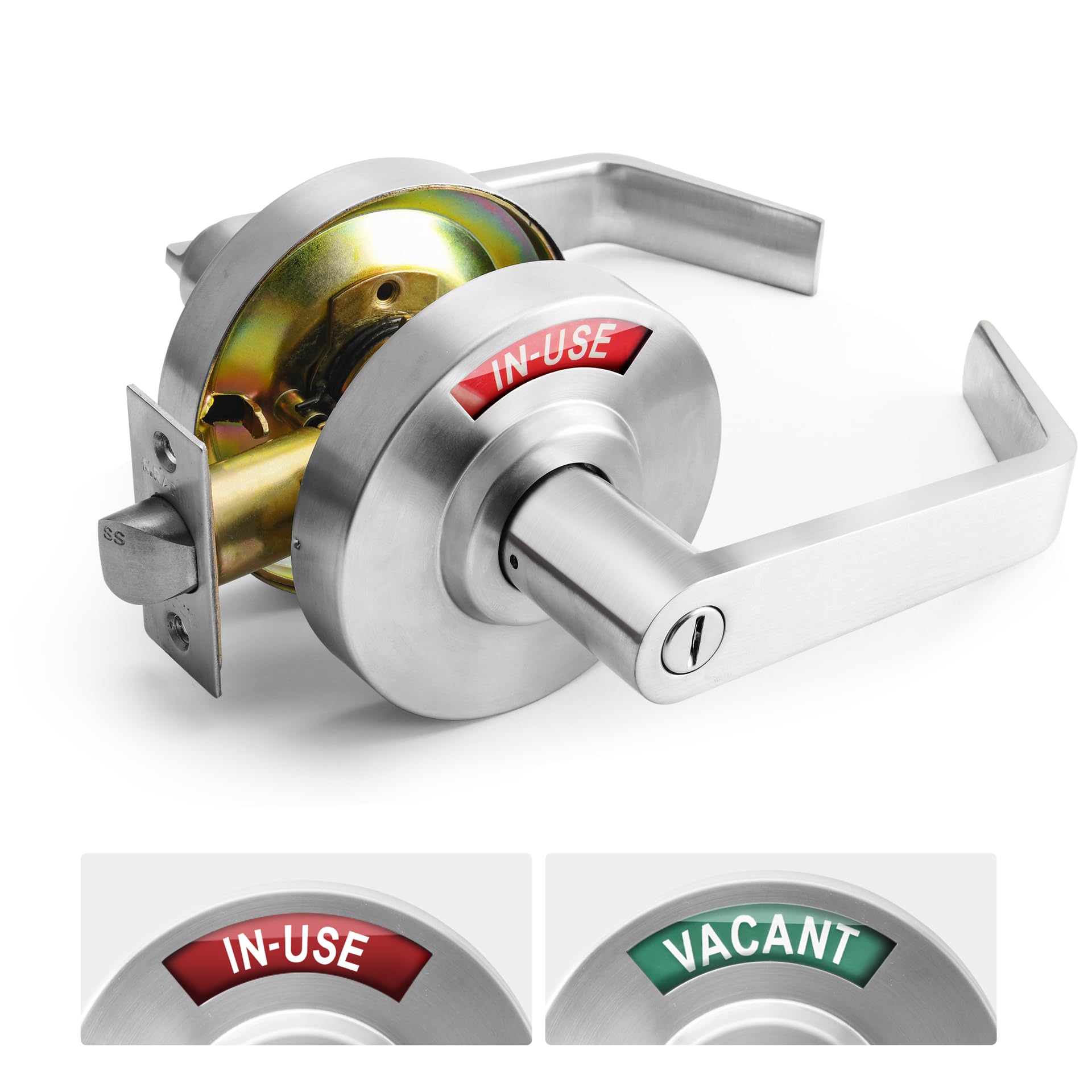 MrArm Privacy Indicator Lock and Lever, Large Grade