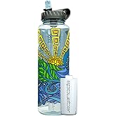 Epic Water Filters Nalgene OG Water Bottle with Filter, USA Made, BPA Free, Removes 99.99% Tap Water Contaminants, Forever Chemicals, IOC Art, 48 oz