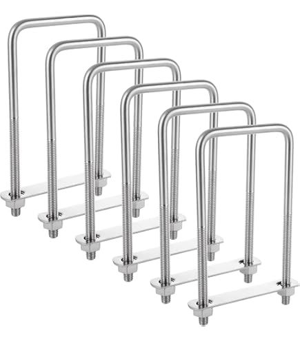 Pack De 2 U-bolts M10 Haute Résistance - 60mm X 90mm - Pour Remorques Avec écrous