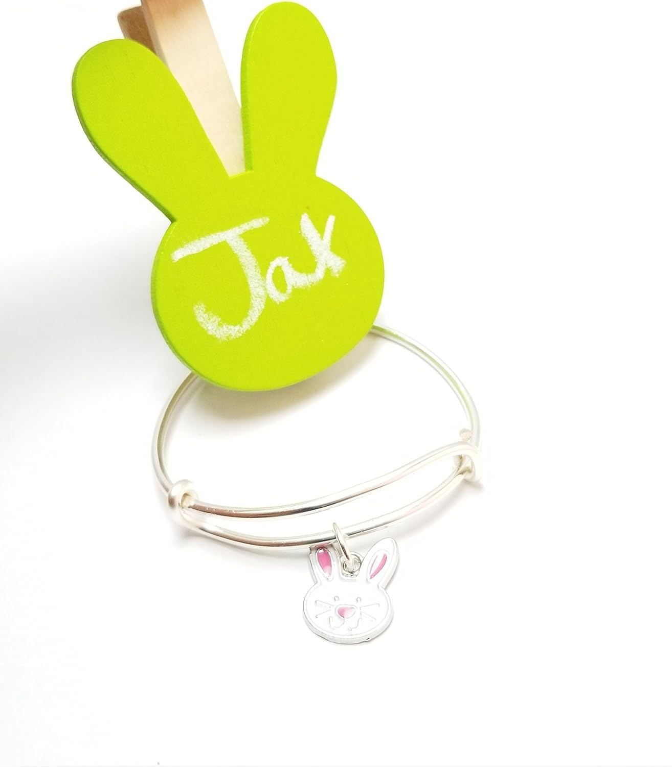 Kids easter bangle HAPPY EASTER Beaded Bracelet, Little