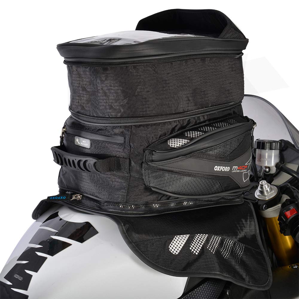 Oxford Ol205 Black 40 L Tank Bag M40r Magnetic Mount Motorcycle Luggage Tank Bags