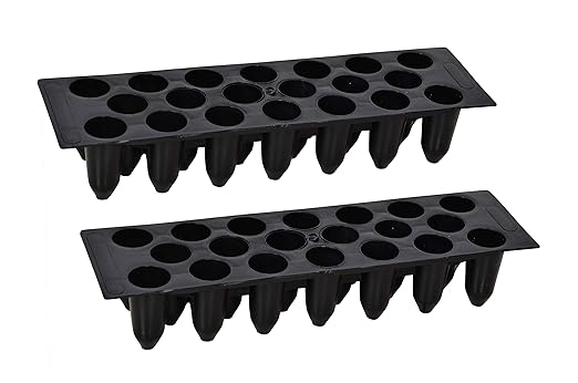 Home Garden Store Seedling Tray 20 Cavities, Super Strong, Usable Up To 10 Yrs - Pack of 2