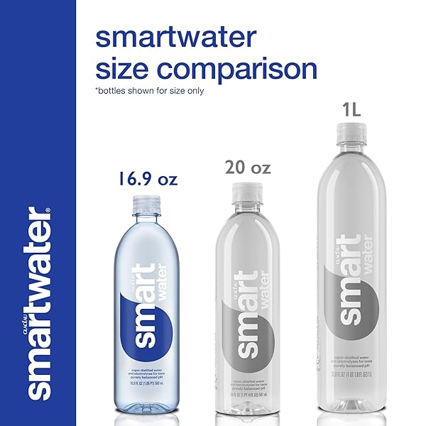 SMARTWATER VAPOR DISTILLED PREMIUM WATER , 16.9 FL OZ (PACK OF 6)