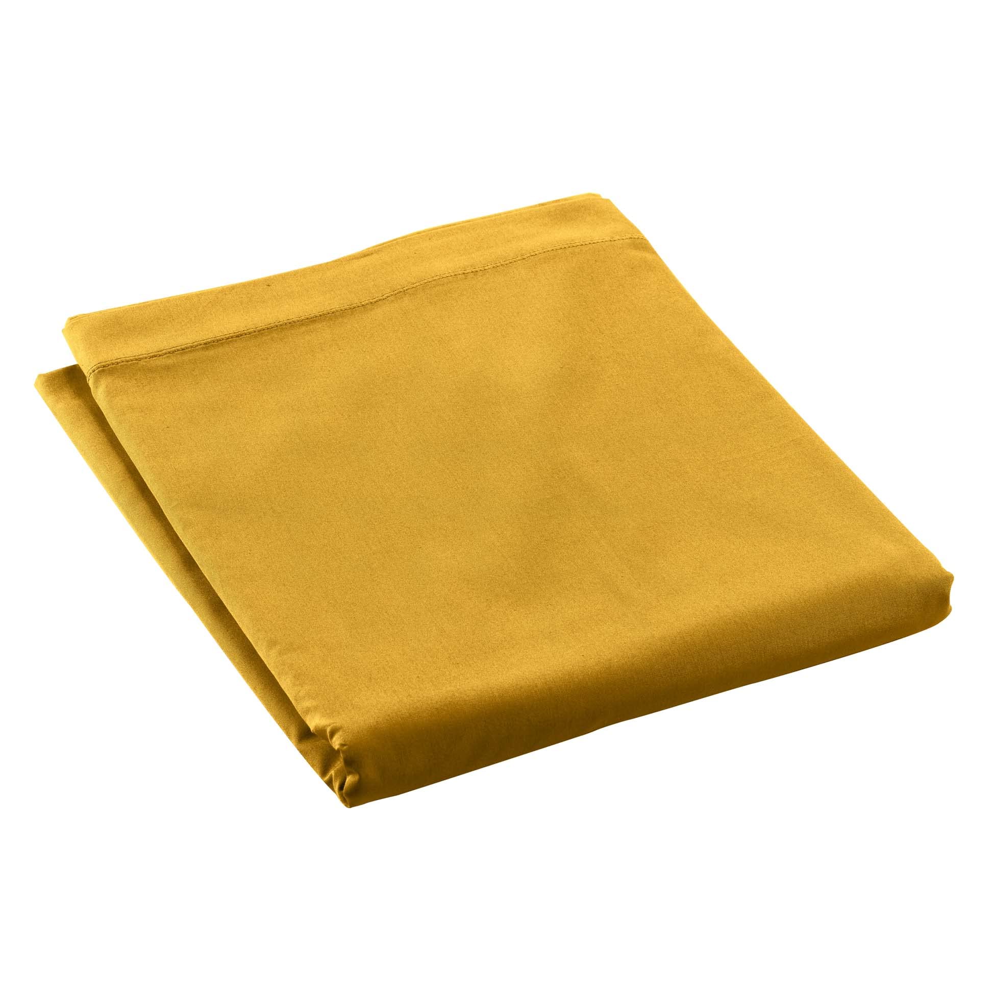 douceur d'intérieur, Percale Curry Cotton Percale Flat Sheet (240cm x 300cm)